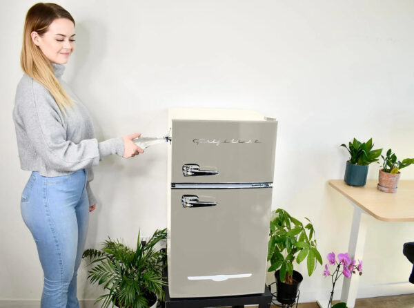 Frigidaire Retro Mini Fridge with Freezer & Side Bottle Opener-Small 2 Door Refrigerator for Office Bar or College Dorm Room-3.1 Cu Ft 19 "D x...