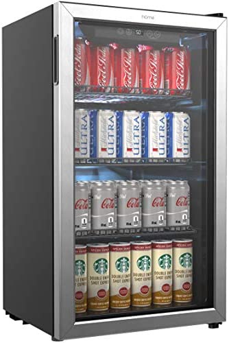hOmeLabs Beverage Refrigerator and Cooler 120 Can Mini Fridge