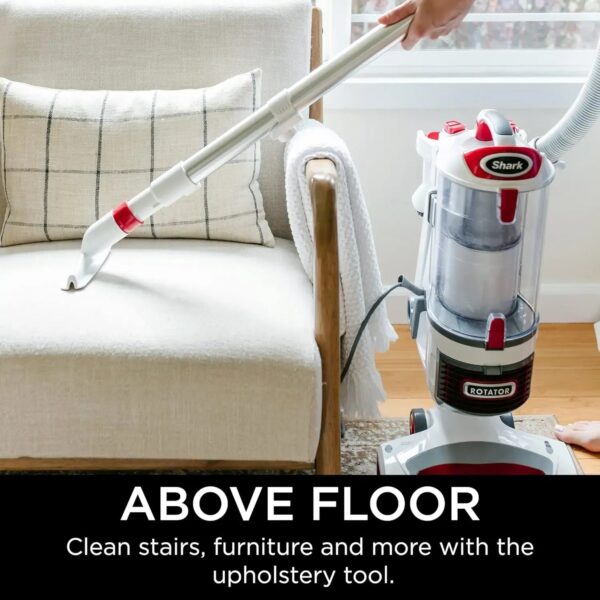 Shark NV501 Rotator Professional Lift-Away Upright Vacuum with HEPA Filter, Swivel Steering, LED Headlights, Wide Upholstery Tool, Dusting Brush &...