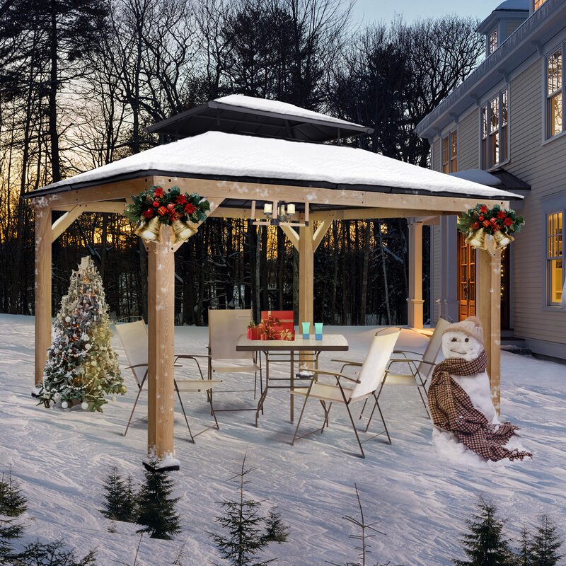 afc0190fc654f1fbffa93e7f8f892242f5bdaa4531cae5e3096931d48908d405 13 Ft. W X 11 Ft. D Solid Wood Patio Gazebo