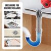 20V Cordless Electric Drain Auger-Efficient 25Ft Auto-Feed Drain Snake with Replaceable Cable,2.0Ah Battery,Charger,Storage Bag & Gloves for...