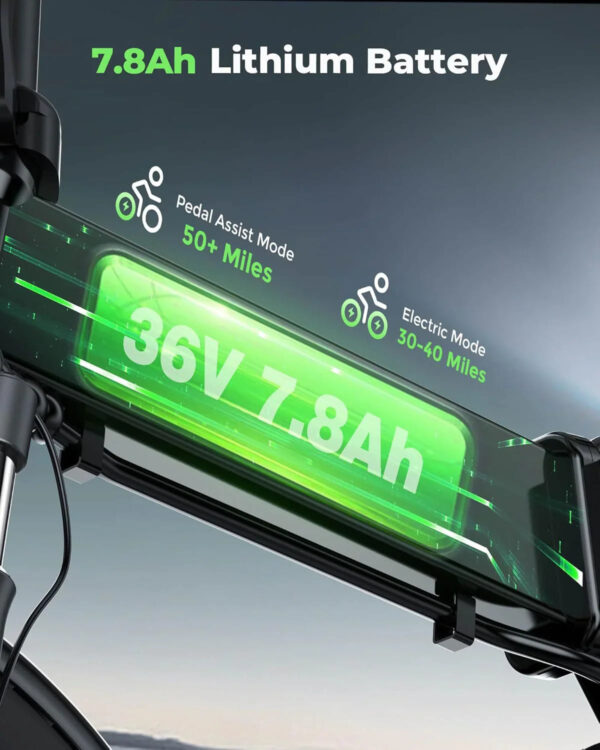 Electric Bike for Adults 500W Motor, 20 mph Folding Ebike, 14"/16"/20" Adults Electric Bicycles with Smart Uphill, 280.8Wh Battery, 25 Miles PAS...