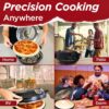 Electric Pizza Oven with Ceramic Stone, Viewing Window, Adjustable Heat Control, Timer and 1200W Baking Power, DIY Homemade Pizzeria, Large 12 Pie...