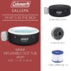Coleman SaluSpa Miami AirJet 2 to 4 Person Round Inflatable Hot Tub Portable Outdoor Spa with 120 Soothing AirJets and Insulated Cover, Black