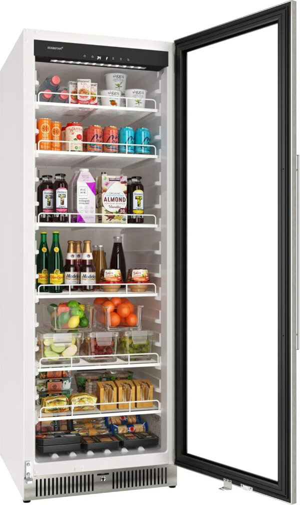EdgeStar VBM101 22" Wide 10.1 Cu. Ft. Commercial Beverage Merchandiser Stainless Steel, Temp Alarm, Reversible Door
