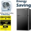 Euhomy Mini Fridge with Freezer, 3.2 Cu.Ft Mini Refrigerator with Freezer