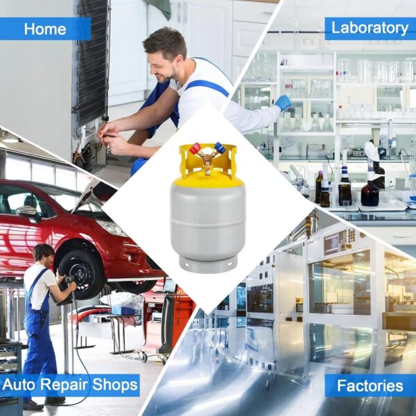 30 LB Refrigerant Recovery Tank for R12, R22, R134A, R410A Refrigerant with 1/4 SAE Y-Valve Liquid/Vapor Reclaim Tank AC Freon Recovery Tank...