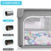 Baby Playpen with Mat 75"*59", Extra Large Playpen for Babies and Toddlers with Storage Bag, BPA-Free, Non-Toxic, Safe No Gaps Playards for...