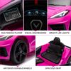 12V Kids Ride on Car Licensed Corvette Battery Powered Car Toddles Electric Sports Car Toy with Remote Control, Visual Dashboard, LED Lights,...