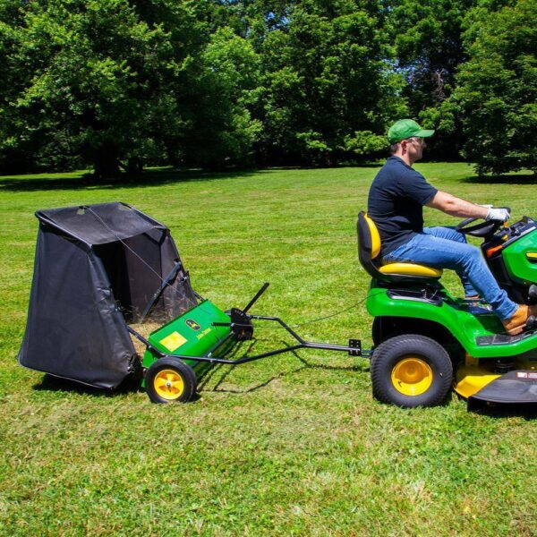 John Deere 42 Tow-Behind Lawn Sweeper, 24 cu. ft. Capacity, Adjustable Brushes