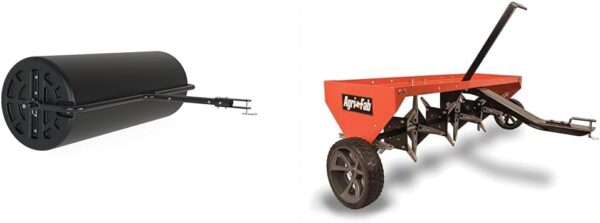 Agri-Fab 45-0604 18" x 48" Tow Behind Poly Lawn Roller 550 lbs Weight with Water, Poly Drum and Steel Frame, with Plug. Designed for Lawn and...