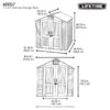 7 ft. W x 4 ft. 7 in. D Plastic Storage Shed