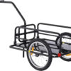 Foldable Bike Cargo Trailer, 80lbs Capacity, 16 Wheels, Black, with Hitch