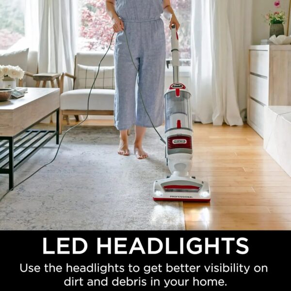 Shark NV501 Rotator Professional Lift-Away Upright Vacuum with HEPA Filter, Swivel Steering, LED Headlights, Wide Upholstery Tool, Dusting Brush &...