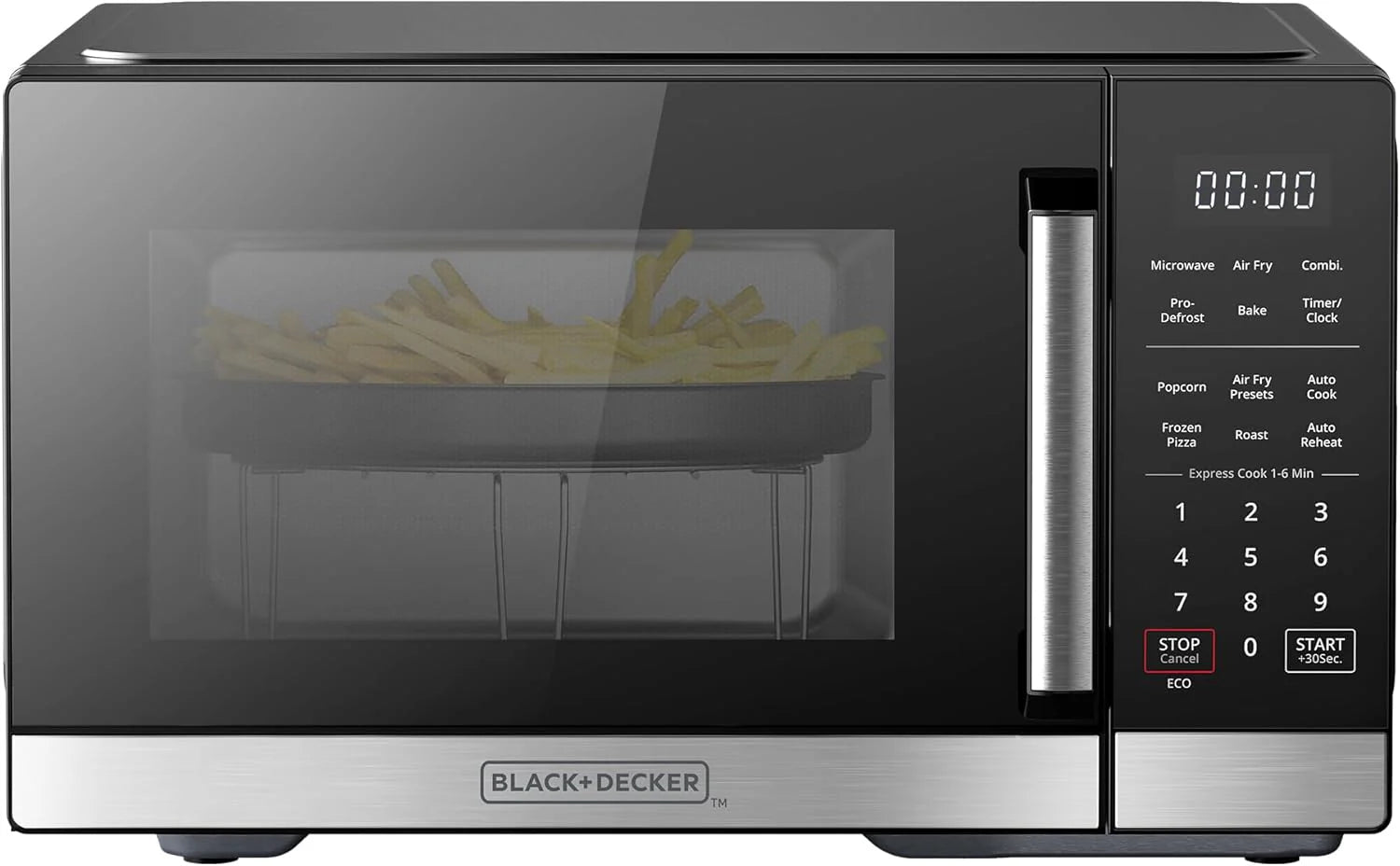 The 5-in-1 microwave oven features air baking, combined cooking, baking, barbecuing and convection cooking functions. It has a capacity of 0.9...
