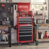 2000 Series 26-in W x 36.5-in H 5-Drawer Steel Rolling Tool Cabinet (Red)