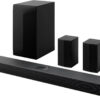 LG 5.1.1-Channel S70TR Home Theater Soundbar with Wireless Subwoofer and Rear Speakers, Dolby Atmos, WOW Orchestra Black