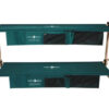 Disc-O-Bed Large Cam-O-Bunk Benchable Double Cot with Storage Organizers, Green