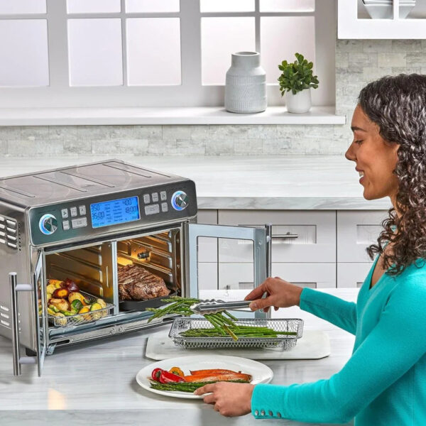 Emeril Lagasse Dual Zone 360 Air Fryer Oven Combo with French Door, 25 QT Extra Large, Cook Two Foods in Different Ways, Up to 60% Faster from...