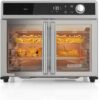 Crisp 'N Bake Air Fryer Toaster Oven Combo, 12 in 1 Countertop Convection Oven Cooks Food Fast, Fits a Whole Pizza or 6 Toast Slices, French Doors...