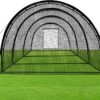 Baseball Batting Cage Net Batting Cages for Backyard Portable Baseball and Softball Batting Cages with Pitching Machine Hole and Detachable Door...