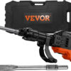 Electric demolition hammer, hydraulic crushing hammer, concrete crusher, heavy-duty electric hydraulic crushing hammer, equipped with chisel...