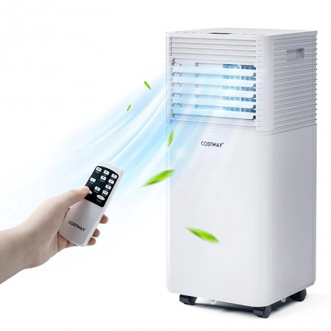 bc6b04a82f5c0bbde7380b6fcea02feaef4623fc894228614fa0dd95ff24b462 8000 BTU 3-in-1 Air Cooler with Dehumidifier and Fan Mode