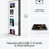 ARZOPA Portable Monitor, 15.6'' 1080P FHD Laptop Monitor USB C HDMI Computer Display HDR Eye Care