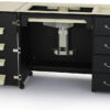 353 Norma Jean Sewing Cabinet for Sturdy Sewing, Cutting, Quilting, and Crafting with Storage and Airlift, Black Finish