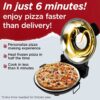 Electric Pizza Oven with Ceramic Stone, Viewing Window, Adjustable Heat Control, Timer and 1200W Baking Power, DIY Homemade Pizzeria, Large 12 Pie...