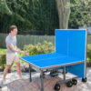 JOOLA Nova Pro Plus Outdoor Table Tennis Table with Weatherproof Net, 9 5 ft, Foldable, Aluminum Surface