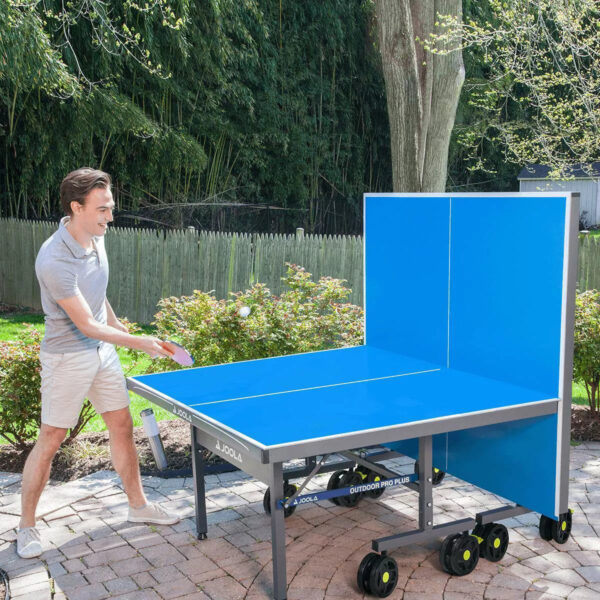 JOOLA Nova Pro Plus Outdoor Table Tennis Table with Weatherproof Net, 9 5 ft, Foldable, Aluminum Surface