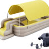 Ergocar Inflatable Swimming Pool with Water Slide, Inflatable Slide Water Pool with Awning, Inflatable Mega Bouncy Castle Water Park, Swim Centre...