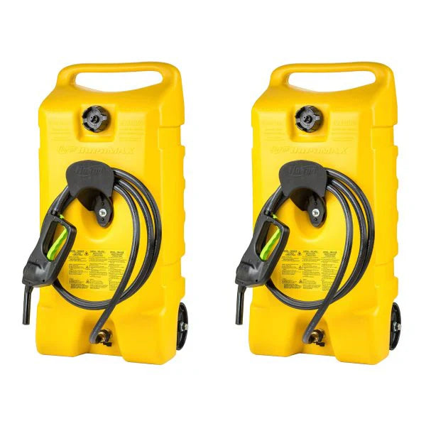 14 Gal Diesel Fuel Tank Container Pump, 2 Pack, Yellow