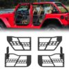 Off Road Safari Tubular Doors Compatible with 2018-2023 Wrangler JL 4 Door Set of 4 Fat Tube Half Doors for Adventure
