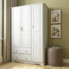 100% Solid Wood Grand Wardrobe Armoire - Mocha
