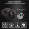 18V Cordless Car Polisher, 15mm Orbit 2000-4800 OPM Portable Buffer Polisher with 7 Variable Speed 2Pcs 4.0Ah Battery, 6 Sponge Pads,2 Wool Pad,...