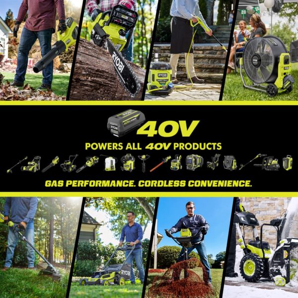 Ryobi 40V HP Brushless 21-in Self-Propelled AWD Lawn Mower Whisper Series Includes (2) 6.0Ah Batteries and Charger