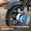 EB3 Electric Bike Adults 21mph, 500W Peak Motor, 270Wh Battery, Rear Suspension, 3 Levels Assist, 14" Folding Ebike for Adults and Teens, Complies...