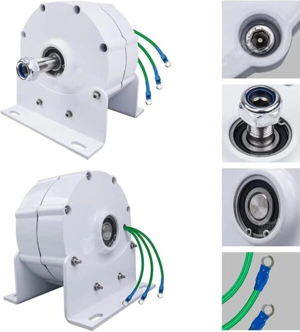 12000W Low RPM Permanent Magnet Generator 12V 24V 48V 120V 220V, Free Energy Gearless Permanent Magnet Generator Motor DIY for Wind Turbine Water...