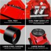 3 Ton Low Profile, Aluminum and Steel Racing Floor Jack with Dual Pistons Quick Lift Pump for Sport Utility Vehicle, Lifting Range 3-15/16" min to...