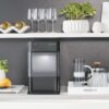 Countertop Nugget Ice Maker | Ice Machine with WiFi Connectivity | Smart Home Kitchen Essentials | Black Stainless