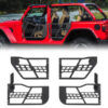 Off Road Safari Tubular Doors Compatible with 2018-2023 Wrangler JL 4 Door Set of 4 Fat Tube Half Doors for Adventure