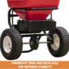 Walk Behind Push Spreader, 100lb Capacity, For Salt, Ice & Snow Melt, Included Grate & Cover With Enclosed Gearbox for Protection.