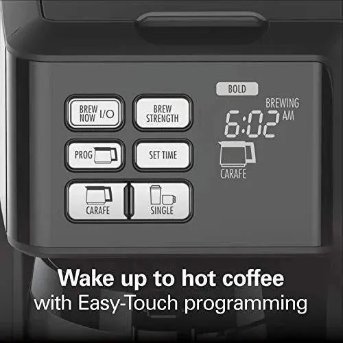 Hamilton Beach FlexBrew Thermal Coffee Maker, Single Serve & Full Pot, Compatible with K-Cup Pods or Grounds, Programmable, Black and Stainless...