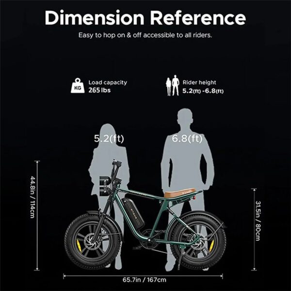 1000W Electric Bike for Adults, Retro-Style, 28mph, 94 Miles Range, 20 x4.0 Fat Tires, Full Suspension, UL Certified