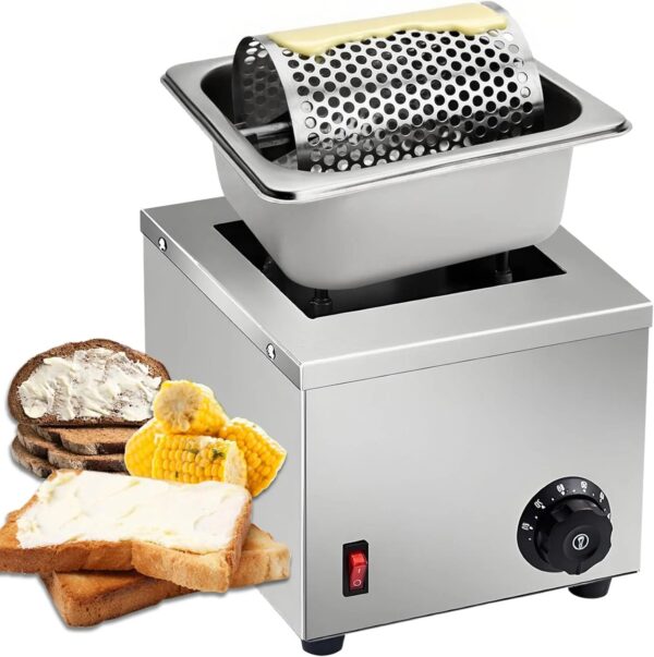Electric Butter Wheel Warmers for Spreads Butter Evenly to Bread, Stainless Steel Butter Roller for Butter Sauces or Oil, for Indoor/Outdoor...