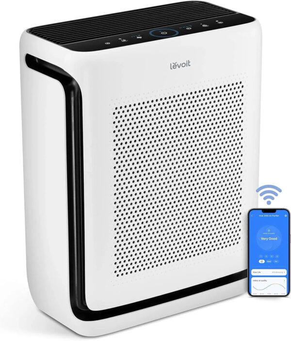 Air Purifiers for Home Large Room Up to 1800 Ft in 1 Hr with Washable Pre-Filter, Air Quality Monitor, Smart WiFi, HEPA Sleep Mode for Allergies,...