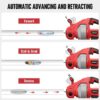 20V Cordless Electric Drain Auger-Efficient 25Ft Auto-Feed Drain Snake with Replaceable Cable,2.0Ah Battery,Charger,Storage Bag & Gloves for...