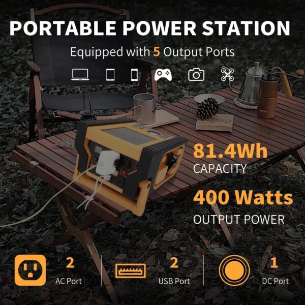 2000A Car Jump Starter with Air Compressor, 5W Solar Panel Portable Power Station, Tire Inflator 260PSI, Car Battery Charger with Inverter Dual...